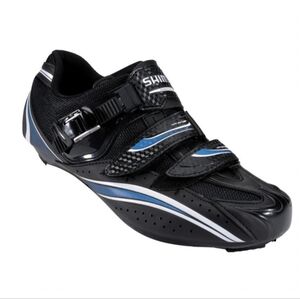 Shimano Men's R-087 Black Blue Road Cycling Shoes, Sz 11-11.5